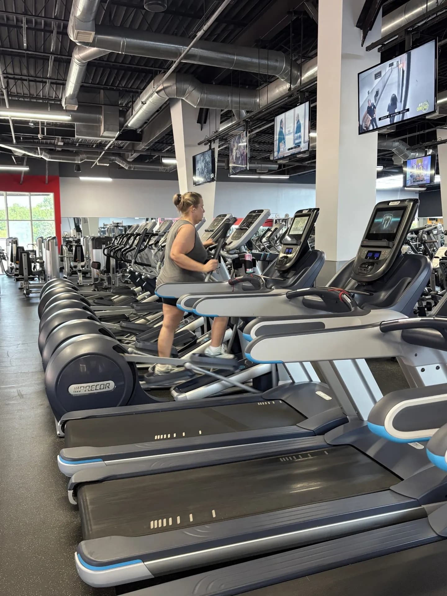 Girl on a treadmill
